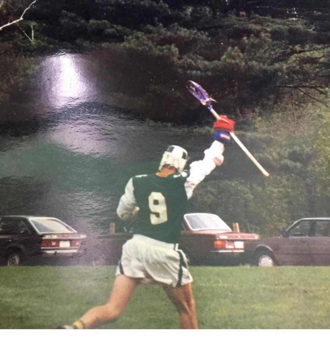 Teddy Maloney playing lacrosse.